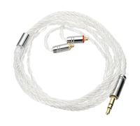 PATIKIL IEM Earphone Cable 1.2M Long, 28AWG 4-Cores High Purity HiFi in Ear Cable Silver-Plated Extension Wires for Replacement Ananda Arya HE400SE, Silver (3.5mm, MMCX)