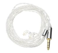PATIKIL IEM Earphone Cable 1.2M Long, 28AWG 4-Cores High Purity HiFi in Ear Cable Silver-Plated Extension Wires for Replacement Ananda Arya HE400SE, Silver (4.4mm, TFZ)