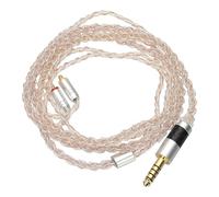PATIKIL IEM Earphone Cable 1.2M Long, 28AWG 4-Cores High Purity HiFi in Ear Cable Silver-Plated Extension Wires for Replacement Ananda Arya HE400SE, Pink (4.4mm, MMCX)