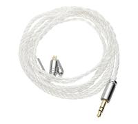 PATIKIL IEM Earphone Cable 1.2M Long, 28AWG 4-Cores High Purity HiFi in Ear Cable Silver-Plated Extension Wires for Replacement Ananda Arya HE400SE, Silver (3.5mm, 2PIN)