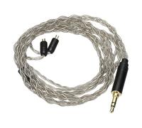 PATIKIL IEM Earphone Cable 1.2M Long, 28AWG 4-Cores High Purity HiFi in Ear Cable Silver-Plated Extension Wires for Replacement Ananda Arya HE400SE, Gray (3.5mm, 2PIN)
