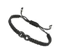 PATIKIL Initial Bracelet, Adjustable Alphabet Letter I Black Rope Bracelet Matching Couple for Women Personalized Gifts Friendship