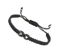 PATIKIL Initial Bracelet, Adjustable Alphabet Letter P Black Rope Bracelet Matching Couple for Women Personalized Gifts Friendship