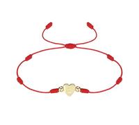PATIKIL Initial Bracelet, Adjustable Heart Link Letter E Handmade Rope Braided Bracelet Gold Plated Alphabet Charm Jewelry for Women Teen Mom Birthday, Red