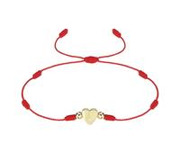PATIKIL Initial Bracelet, Adjustable Heart Link Letter l Handmade Rope Braided Bracelet Gold Plated Alphabet Charm Jewelry for Women Teen Mom Birthday, Red