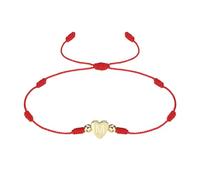 PATIKIL Initial Bracelet, Adjustable Heart Link Letter m Handmade Rope Braided Bracelet Gold Plated Alphabet Charm Jewelry for Women Teen Mom Birthday, Red