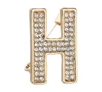 PATIKIL Initial Letter Brooch Pin, Letter H Rhinestone Brooches and Pins for Women Men for Jewelry Gifts Crafts Clothing, Gold
