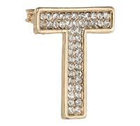 PATIKIL Initial Letter Brooch Pin, Letter T Rhinestone Brooches and Pins for Women Men for Jewelry Gifts Crafts Clothing, Gold