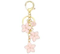 PATIKIL Initial Letter Flower Keychain, Alphabet H Drip Oil Charm Cherry Blossom Keyring Keys Holder Bag Handbag Backpack Purse Accessories for Birthdays, Valentine, Christmas, Pink