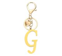 PATIKIL Initial Letter G Keychain, Stainless Steel Heart Alphabet Key Ring DIY Pendant Keychain for Women Bag Charm Purse Gift Handbag Backpack, Gold