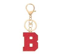 PATIKIL Initial Letter Keychain, A-Z Alphabet Keyring Letter B Metal Key Chain for Women or Girls Keys Purse Handbags Backpacks Bags, Red