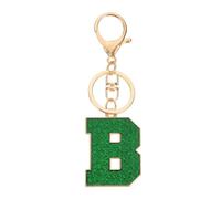 PATIKIL Initial Letter Keychain, A-Z Alphabet Keyring Letter B Metal Key Chain for Women or Girls Keys Purse Handbags Backpacks Bags, Green