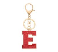 PATIKIL Initial Letter Keychain, A-Z Alphabet Keyring Letter E Metal Key Chain for Women or Girls Keys Purse Handbags Backpacks Bags, Red