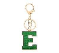 PATIKIL Initial Letter Keychain, A-Z Alphabet Keyring Letter E Metal Key Chain for Women or Girls Keys Purse Handbags Backpacks Bags, Green