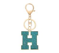 PATIKIL Initial Letter Keychain, A-Z Alphabet Keyring Letter H Metal Key Chain for Women or Girls Keys Purse Handbags Backpacks Bags, Blue