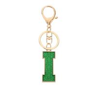 PATIKIL Initial Letter Keychain, A-Z Alphabet Keyring Letter I Metal Key Chain for Women or Girls Keys Purse Handbags Backpacks Bags, Green