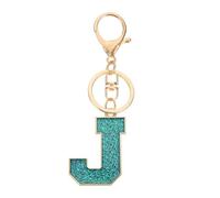 PATIKIL Initial Letter Keychain, A-Z Alphabet Keyring Letter J Metal Key Chain for Women or Girls Keys Purse Handbags Backpacks Bags, Blue