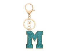 PATIKIL Initial Letter Keychain, A-Z Alphabet Keyring Letter M Metal Key Chain for Women or Girls Keys Purse Handbags Backpacks Bags, Blue