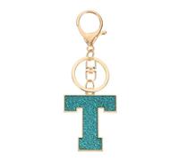 PATIKIL Initial Letter Keychain, A-Z Alphabet Keyring Letter T Metal Key Chain for Women or Girls Keys Purse Handbags Backpacks Bags, Blue