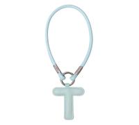 PATIKIL Initial Letter Keychain, Cute Leather Alphabet Keychains Pendant Charm for Women Bag Charm Key Purse Handbag Accessories, Light Blue (Letter T)