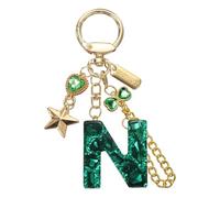 PATIKIL Initial Letter Keychain for Women, Cute Letter Keychains Bling Heart Butterfly Star Chain Charm for Bag Backpack Purse Car Keys Cup Accessories, Green (N)
