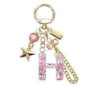PATIKIL Initial Letter Keychain for Women, Cute Letter Keychains Bling Heart Butterfly Star Chain Charm for Bag Backpack Purse Car Keys Cup Accessories, Pink (H)