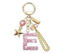 PATIKIL Initial Letter Keychain for Women, Cute Letter Keychains Bling Heart Butterfly Star Chain Charm for Bag Backpack Purse Car Keys Cup Accessories, Pink (E)
