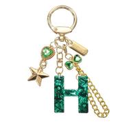 PATIKIL Initial Letter Keychain for Women, Cute Letter Keychains Bling Heart Butterfly Star Chain Charm for Bag Backpack Purse Car Keys Cup Accessories, Green (H)