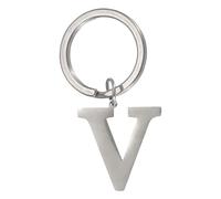 PATIKIL Initial Letter Keychain, Key Chain DIY Pendant Keyring Bag Backpack Decor A-Z Alphabet Key Ring for Men Women Purse Handbag, Silver (Letter V)
