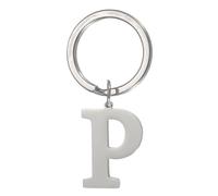 PATIKIL Initial Letter Keychain, Key Chain DIY Pendant Keyring Bag Backpack Decor A-Z Alphabet Key Ring for Men Women Purse Handbag, Silver (Letter P)