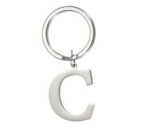 PATIKIL Initial Letter Keychain, Key Chain DIY Pendant Keyring Bag Backpack Decor A-Z Alphabet Key Ring for Men Women Purse Handbag, Silver (Letter C)