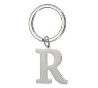 PATIKIL Initial Letter Keychain, Key Chain DIY Pendant Keyring Bag Backpack Decor A-Z Alphabet Key Ring for Men Women Purse Handbag, Silver (Letter R)