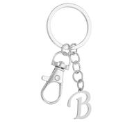 PATIKIL Initial Letter Keychain, Letter B Key Chain DIY Pendant Key Ring Bags Backpacks Decor for Men Women Party Gifts Favors, Silver