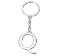 PATIKIL Initial Letter Keychain, Letter Q Key Chain DIY Pendant Key Ring Bag Backpack Decor for Men Women Party Gifts Favors, Silver