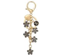 PATIKIL Initial Letter Keychain, Letter-X Keychains Cute Flower Women Bling Love You Heart Key Chain for Bag Backpack Purse Car Keys Cup Accessories, Black