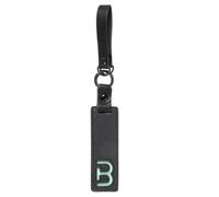 PATIKIL Initial Letter Keychain, PU Leather Key Fob Cute Alphabet Keychain for Bag Backpack Handbag Purse Car Keys, Black (Letter B)