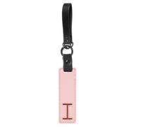 PATIKIL Initial Letter Keychain, PU Leather Key Fob Cute Alphabet Keychain for Bag Backpack Handbag Purse Car Keys, Pale Pink (Letter I)