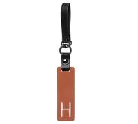 PATIKIL Initial Letter Keychain, PU Leather Key Fob Cute Alphabet Keychain for Bag Backpack Handbag Purse Car Keys, Brown (Letter H)