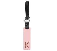 PATIKIL Initial Letter Keychain, PU Leather Key Fob Cute Alphabet Keychain for Bag Backpack Handbag Purse Car Keys, Pale Pink (Letter K)