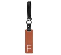 PATIKIL Initial Letter Keychain, PU Leather Key Fob Cute Alphabet Keychain for Bag Backpack Handbag Purse Car Keys, Brown (Letter F)