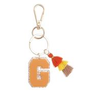 PATIKIL Initial Letter Keychain, Resin Cute Alphabet Keychain with Tassel Pendant Charm for Keys Purse Bags