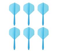 PATIKIL Integrated Dart Shaft and Flights, 6 Pack 2BA Lightweight Plastic Dart Flight Accessory Standard Shape, Blue