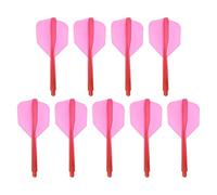 PATIKIL Integrated Dart Shaft & Flights, 9 Pack Durable Plastic Dart Flight Set, Red
