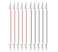 PATIKIL Interconnect Circuit Wire, 10 Pcs 200 mm Circuit Wire Connectors Physics Experiment Basic Beginner Kit for Physics Laboratory, U-Shaped Fork/Alligator Clip, Black/Red