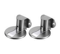 PATIKIL Invisible Magnet Door Stop, 2 Pack No Drilling Adjustable Floor Mount Door Stop Holder with Self Adhesive & Screw Mount for Home Office Bedroom Keep Door Open, Gray