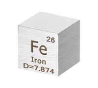 PATIKIL Iron Cube, 10mm Fe-Density Cube High Density Element Cube Unique Metal Cube Periodic Table of Elements Collections Lab Experiment Teacher Scientific Classes
