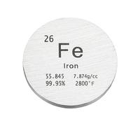 PATIKIL Iron Disc, 0.8 Inch Fe Density Circle Sheets Plates High Density Element Cube Unique Metal Periodic Table for Collections Lab Experiment Chemistry Teacher Scientific