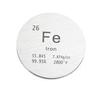 PATIKIL Iron Disc, 1.2 Inch Fe Density Circle Sheets Plates High Density Element Cube Unique Metal Periodic Table for Collections Lab Experiment Chemistry Teacher Scientific