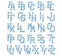 PATIKIL Iron on Letter Patches, 52Pcs Embroidered Letters A-Z Sew on Iron on Patches for Clothes Backpacks Hats DIY Accessories, Sky Blue 2inch Height