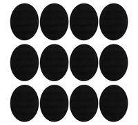 PATIKIL Iron-on Patches, 12 Pack Velvet Elbow Knee Patches Oval Repair Patches Kit for Clothing Sweater Pants Shirts Jackets Mending and Decorating, Black